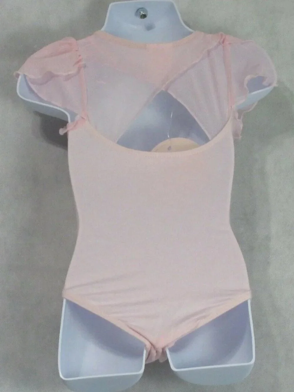 Flo Dancewear Little Girls Georgette-Back Leotard, Pink, 2XS